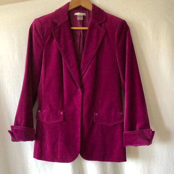 Magenta Velour Jacket - Picture 5 of 6